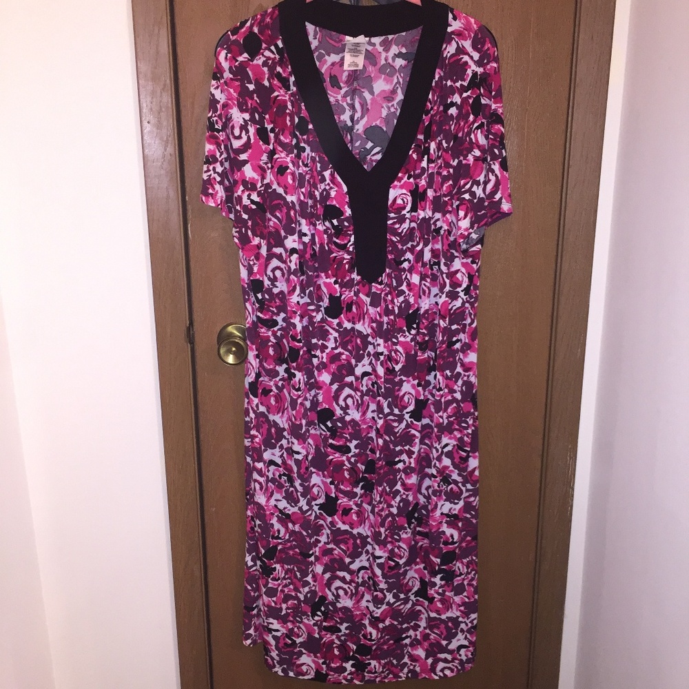 Pink and purple floral dress